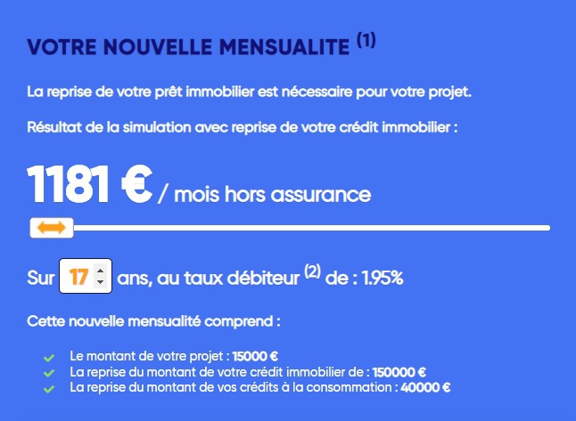 Simultateur de régroupement de crédit