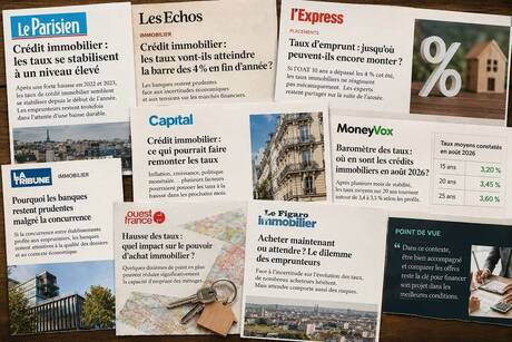 TAUX CREDIT IMMOBILIER AOUT 2026